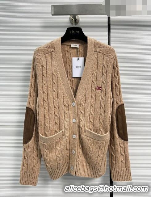 ​Pretty Style Celine Cashmere & Wool Cardigan C102116 Brown 2023