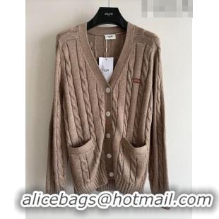 ​Traditional Specials Celine Cashmere & Wool Cardigan C102117 Dark Brown 2023