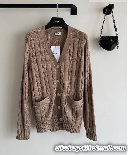 ​Traditional Specials Celine Cashmere & Wool Cardigan C102117 Dark Brown 2023