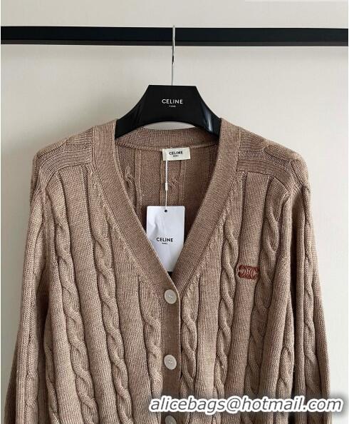 ​Traditional Specials Celine Cashmere & Wool Cardigan C102117 Dark Brown 2023