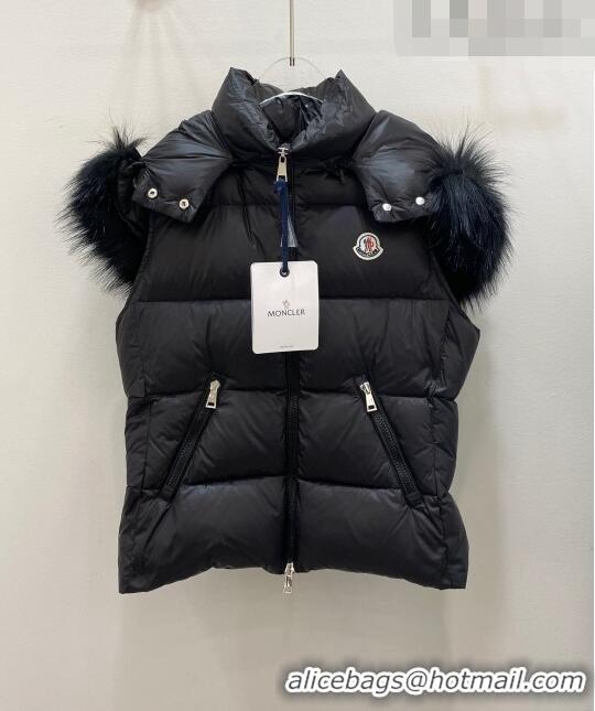 ​Well Crafted Moncler Down Vest M102309 Black 2023