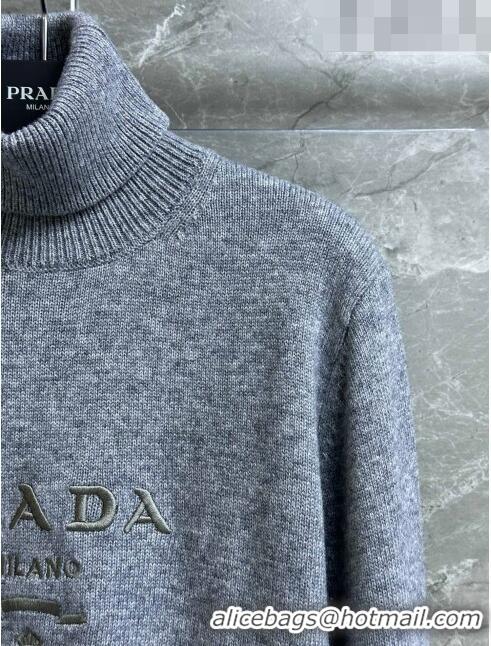 ​Buy Discount Prada Wool Sweater P102313 Grey 2023