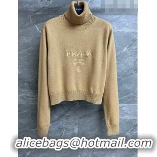 ​Top Grade Prada Wool Sweater P102314 Brown 2023