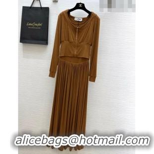 Well Crafted Loewe Jacket and Dress L102319 Brown 2023