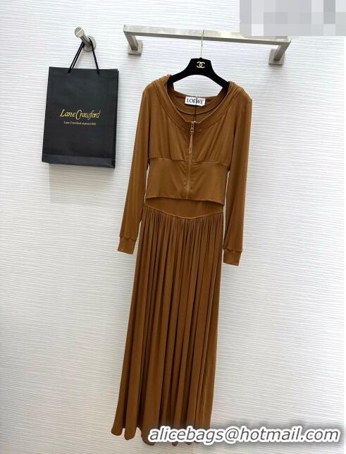 Well Crafted Loewe Jacket and Dress L102319 Brown 2023