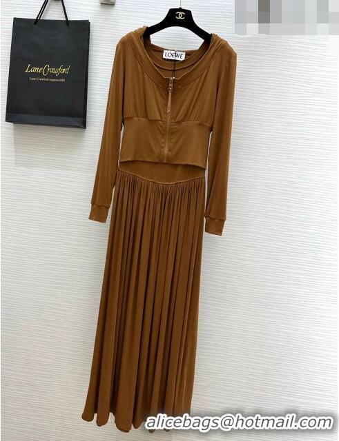 Well Crafted Loewe Jacket and Dress L102319 Brown 2023