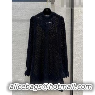 Luxurious Inexpensive Chanel Knit Dress CH102317 Black 2023