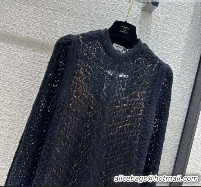 Luxurious Inexpensive Chanel Knit Dress CH102317 Black 2023