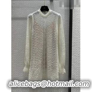 Super Quality Chanel Knit Dress CH102318 White 2023