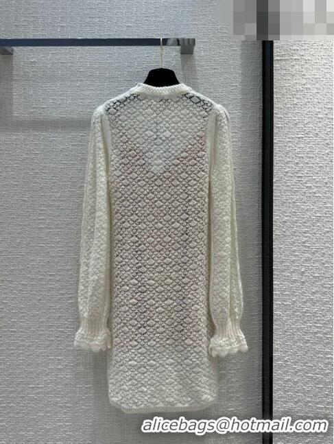 Super Quality Chanel Knit Dress CH102318 White 2023