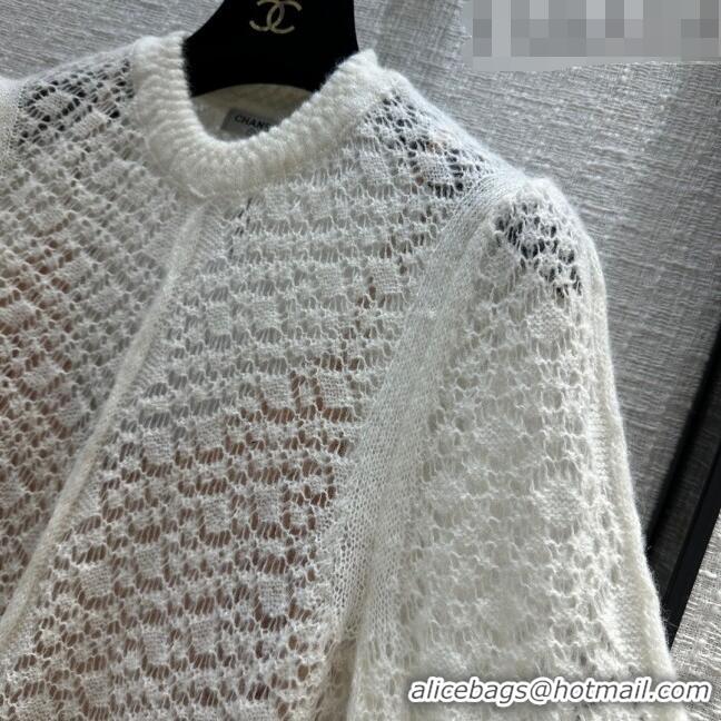 Super Quality Chanel Knit Dress CH102318 White 2023