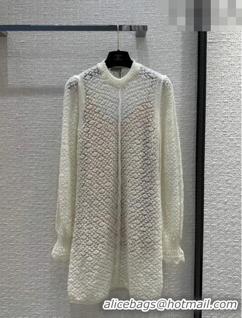 Super Quality Chanel Knit Dress CH102318 White 2023