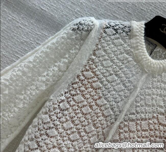 Super Quality Chanel Knit Dress CH102318 White 2023