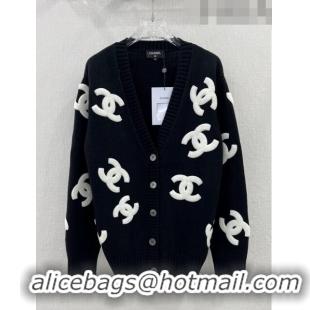 ​Top Design Chanel Wool & Cashmere Cardigan CH102324 Black 2023