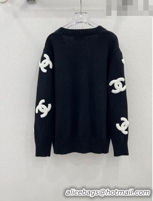 ​Top Design Chanel Wool & Cashmere Cardigan CH102324 Black 2023