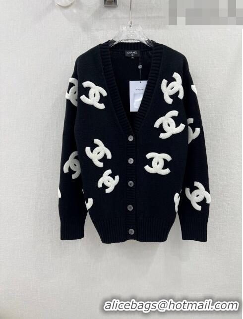 ​Top Design Chanel Wool & Cashmere Cardigan CH102324 Black 2023