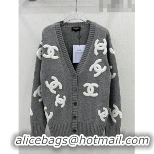 ​Good Looking Chanel Wool & Cashmere Cardigan CH102325 Grey 2023