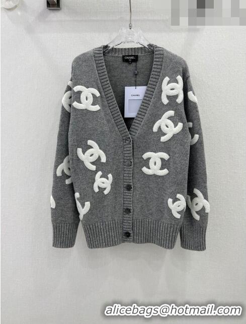 ​Good Looking Chanel Wool & Cashmere Cardigan CH102325 Grey 2023