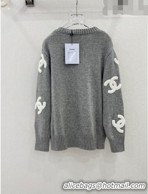 ​Good Looking Chanel Wool & Cashmere Cardigan CH102325 Grey 2023