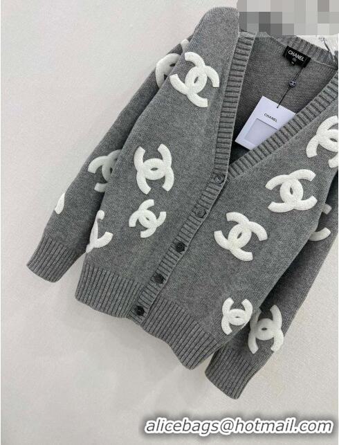 ​Good Looking Chanel Wool & Cashmere Cardigan CH102325 Grey 2023