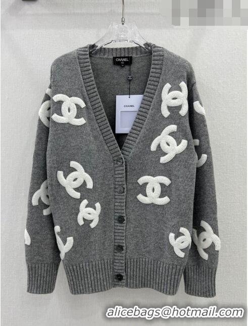 ​Good Looking Chanel Wool & Cashmere Cardigan CH102325 Grey 2023