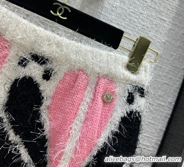 Unique Discount Chanel Cashmere Skirt CH102331 White/Pink 2023