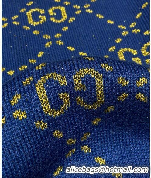 ​Top Design Gucci Wool & Cashmere Sweater G102310 Blue 2023