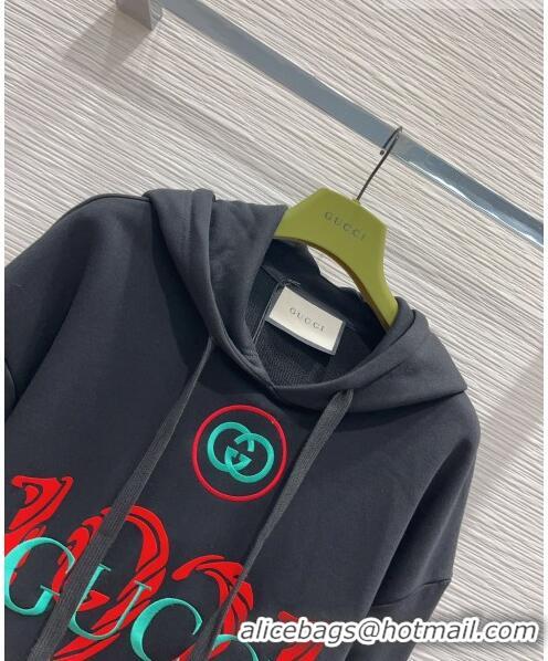 Good Quality Gucci Hoodie and Pants G102323 Black 2023