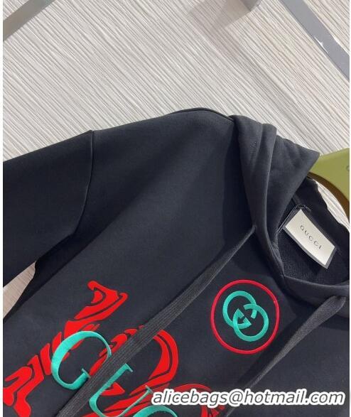 Good Quality Gucci Hoodie and Pants G102323 Black 2023