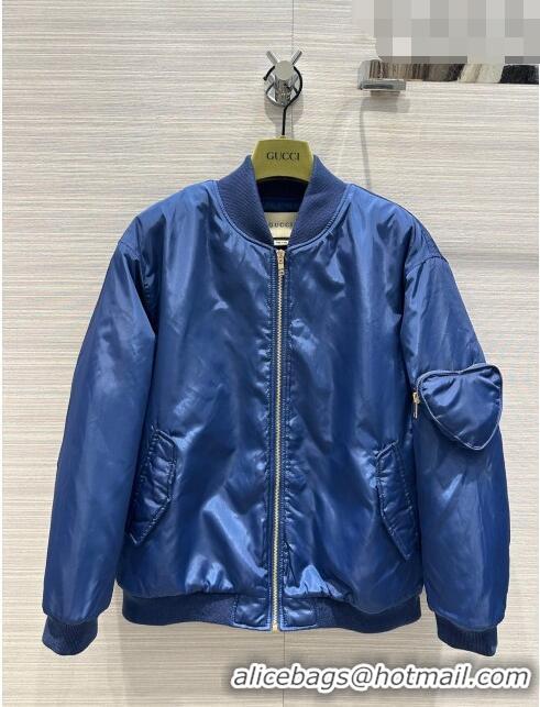 Top Quality Gucci Padded Jacket G102332 Blue 2023