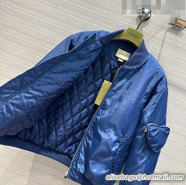 Top Quality Gucci Padded Jacket G102332 Blue 2023