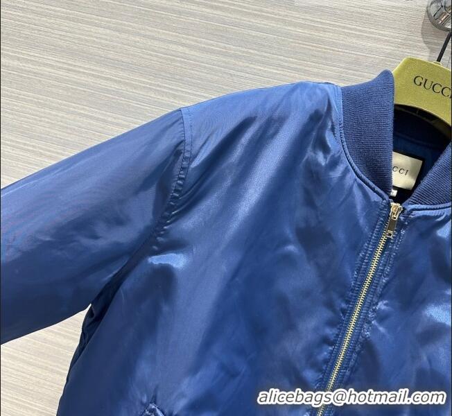 Top Quality Gucci Padded Jacket G102332 Blue 2023