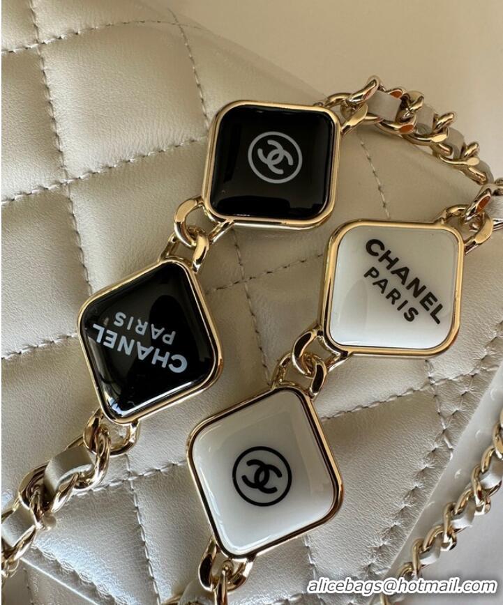 Unique Discount Chanel WALLET ON CHAIN AP3413 White