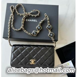 Buy Fashionable Chanel WALLET ON CHAIN AP3413 Black