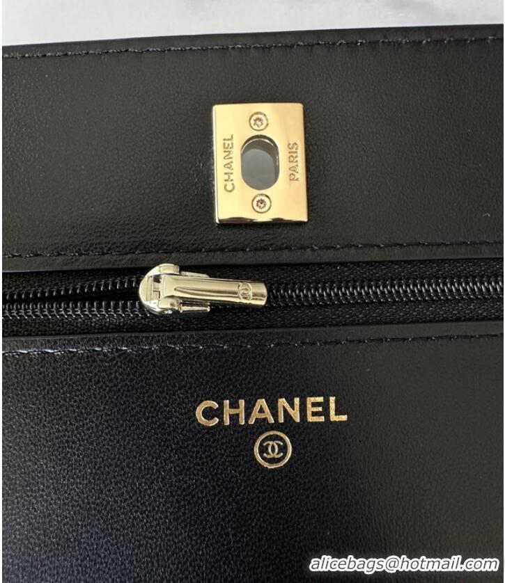 Buy Fashionable Chanel WALLET ON CHAIN AP3413 Black