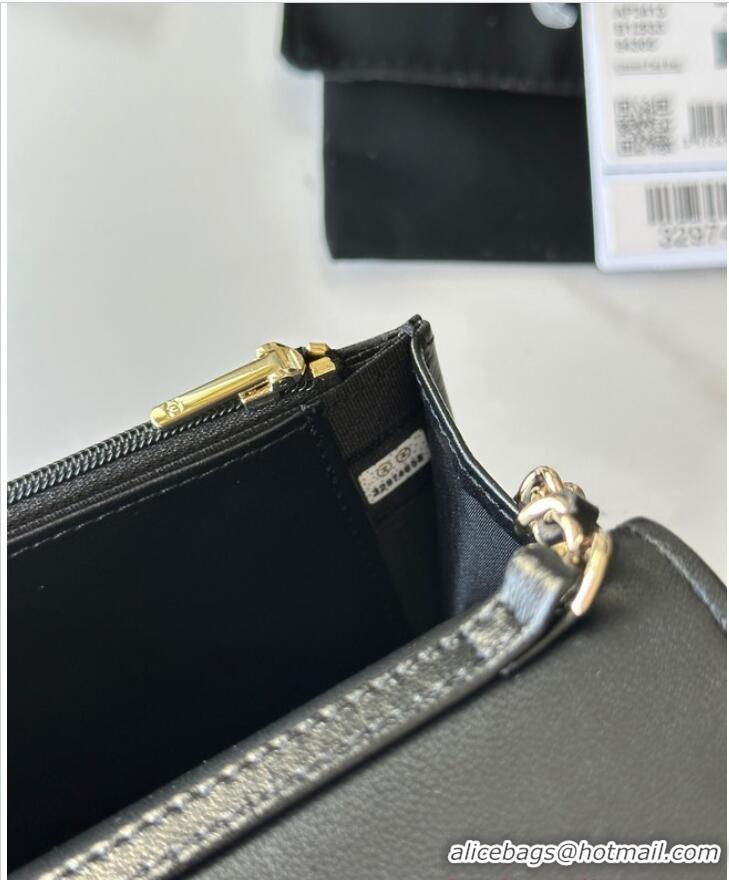 Buy Fashionable Chanel WALLET ON CHAIN AP3413 Black