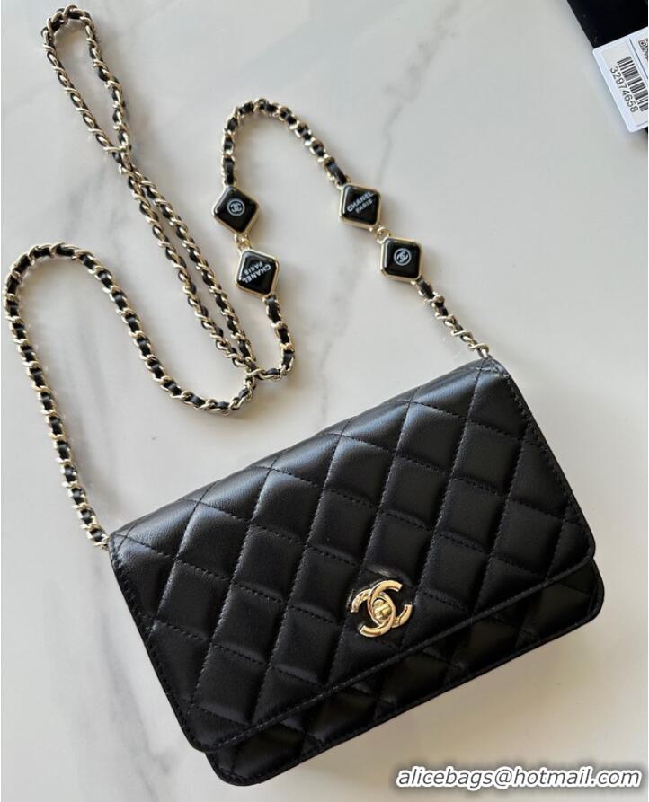 Buy Fashionable Chanel WALLET ON CHAIN AP3413 Black