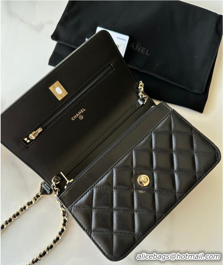 Buy Fashionable Chanel WALLET ON CHAIN AP3413 Black