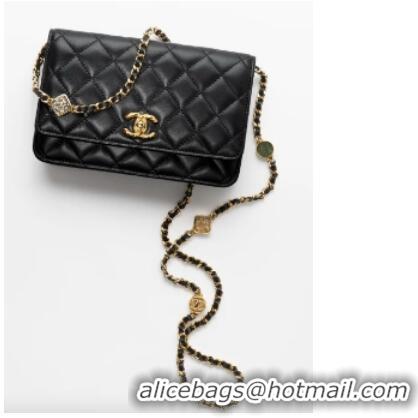 Buy Fashionable Chanel WALLET ON CHAIN AP3413 Black