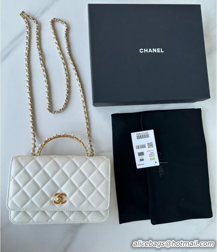 Good Taste Chanel SMALL FLAP BAG AP3504 White