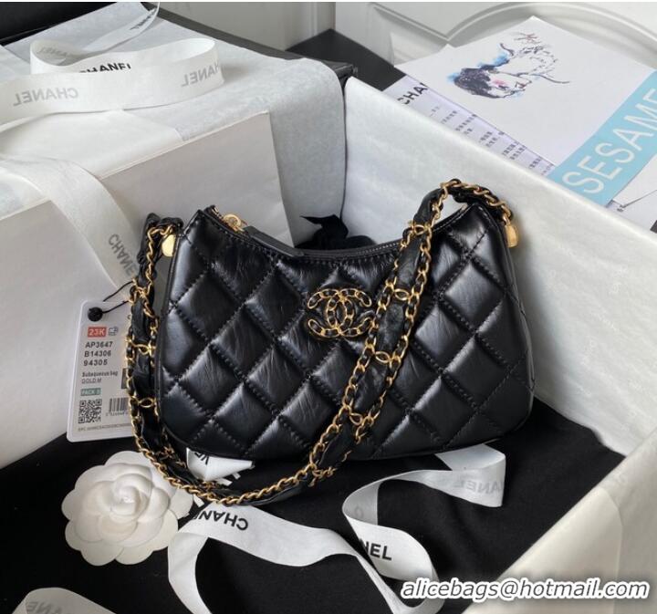 Best Price Chanel SMALL HOBO HANDBAG AP3647 Black