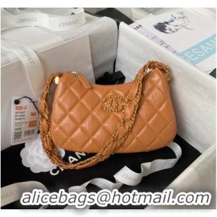 Famous Brand Chanel SMALL HOBO HANDBAG AP3647 brown