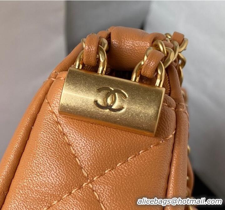 Famous Brand Chanel SMALL HOBO HANDBAG AP3647 brown