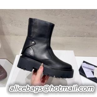 Best Price Celine Bulky Ankle Boots with Back Zip and Triomphe in Calfskin Black 1013128