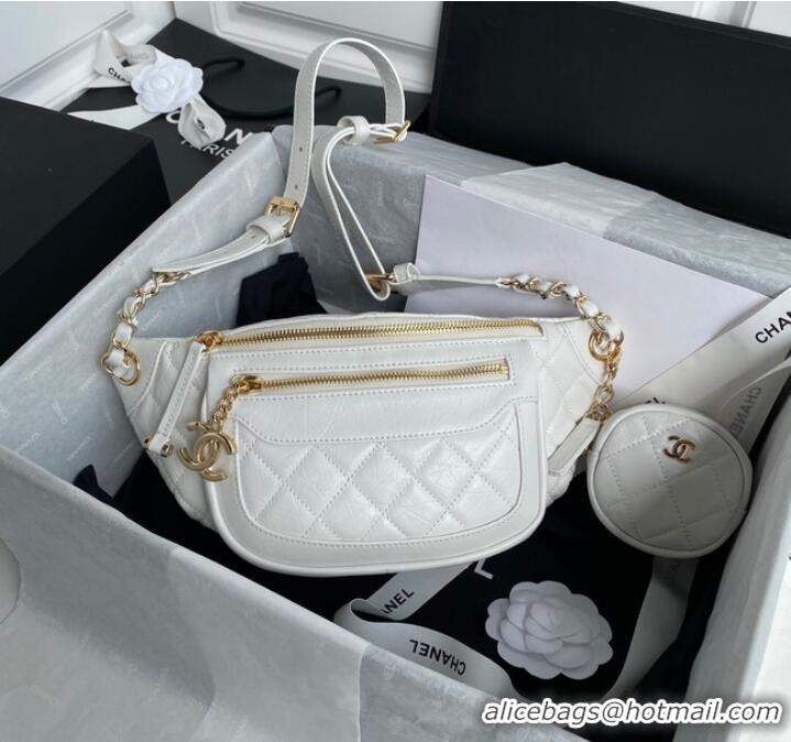 Most Popular Chanel pocket AS1077 White