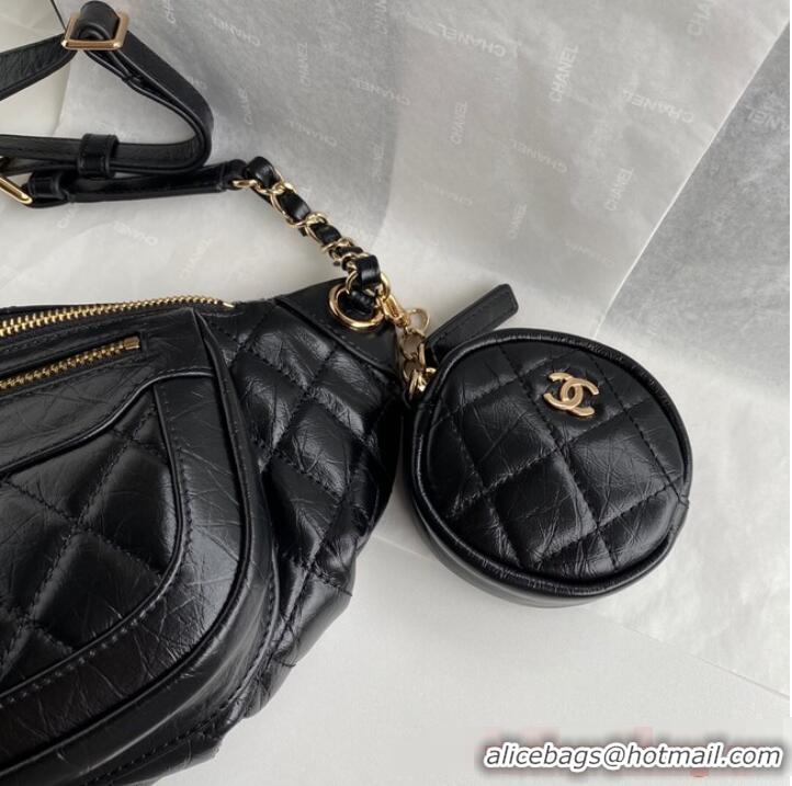 Luxury Discount Chanel pocket AS1077 Black