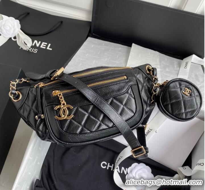 Luxury Discount Chanel pocket AS1077 Black