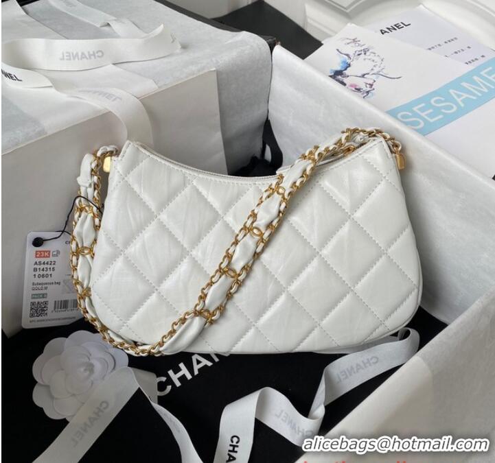 Buy Discount Chanel SMALL HOBO HANDBAG AS4422 White