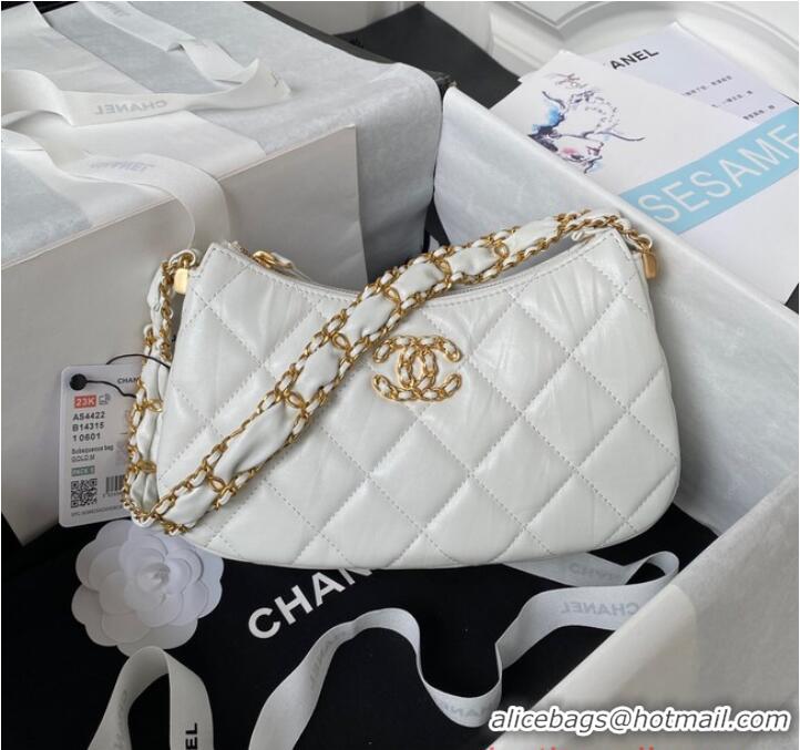 Buy Discount Chanel SMALL HOBO HANDBAG AS4422 White