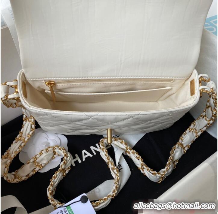 Top Grade Chanel SMALL FLAP BAG AS4423 White